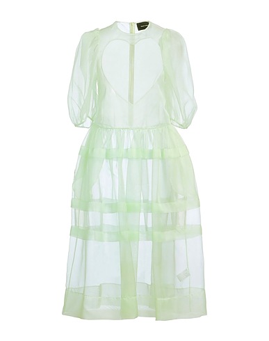 SIMONE ROCHA Kleid für besondere Anlässe Säuregrün 100% Seide, Polyamid