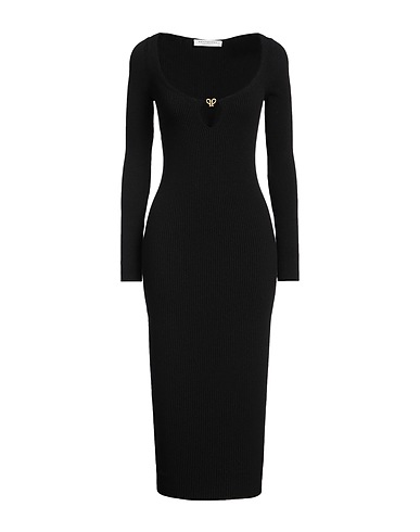 PHILOSOPHY di LORENZO SERAFINI Midi-Kleid Schwarz 68% Viskose, 32% Polyester