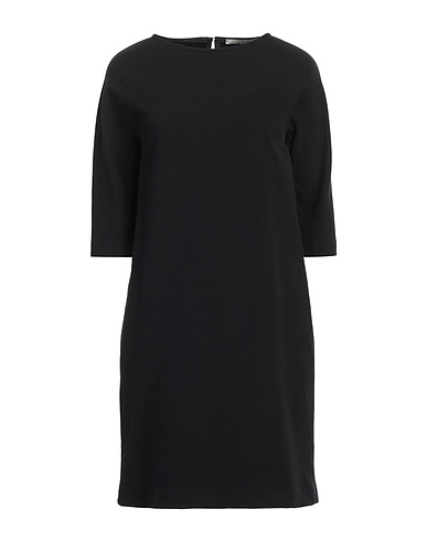 CIRCOLO 1901 Short dress Black 95% Cotton, 5% Elastane