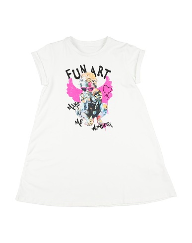 FUN & FUN Dress White 95% Cotton, 5% Elastane