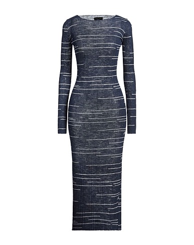 ROBERTO COLLINA Long dress Navy 55% Linen, 45% Polyester