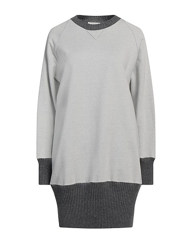 ANTONELLI Short dress Light grey 95% Cotton, 5% Elastane