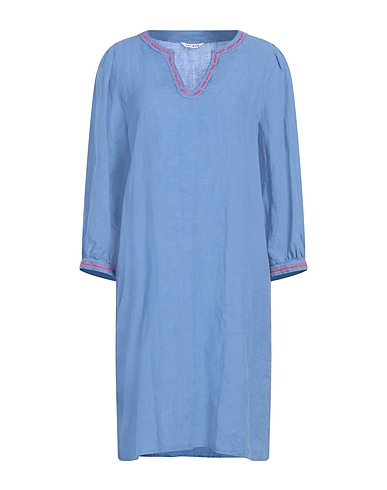 CALIBAN Hemdkleid Blau 100% Leinen