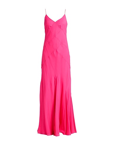 SALONI Long dress Fuchsia 100% Silk