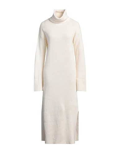 ANTONELLI Midi dress Ivory 70% Wool, 20% Silk, 10% Cashmere