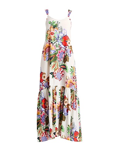 ETRO Long dress White 82% Cotton, 18% Silk
