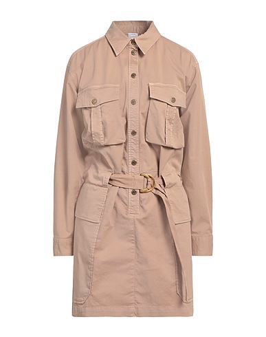 PINKO Shirt dress Beige 98% Cotton, 2% Elastane