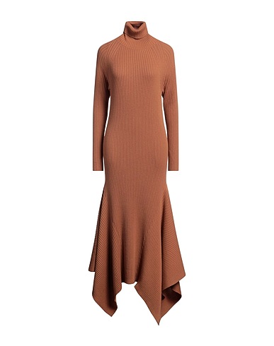 ANTONELLI Long dress Camel 70% Wool, 20% Silk, 10% Cashmere