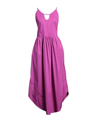 JIJIL Long dress Mauve 66% Cotton, 31% Polyamide, 3% Elastane, Polyester