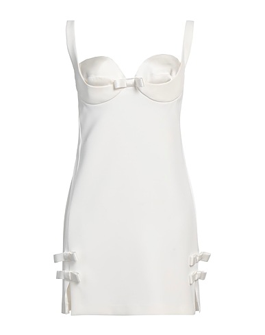 ELISABETTA FRANCHI Sheath dress Ivory 95% Polyester, 5% Elastane, Acetate, Viscose