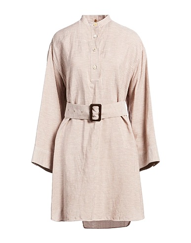 N_8 Shirt dress Taupe 50% Silk, 50% Linen