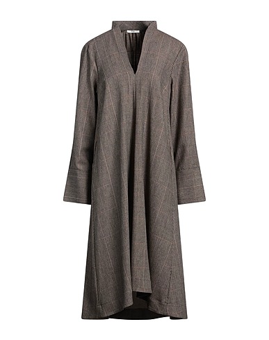 CO Midi dress Brown 41% Wool, 27% Polyester, 15% Nylon, 14% Viscose, 3% Elastane