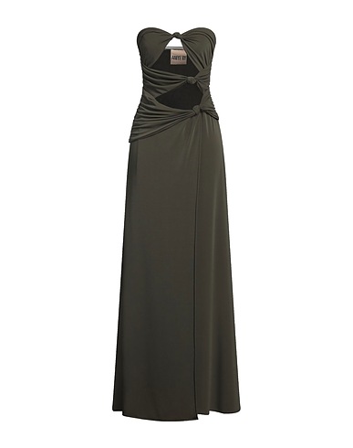 ANIYE BY Vestido largo Verde militar 95% Poliéster, 5% Elastán