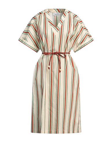 NIŪ Midi dress Cream 97% Cotton, 3% Elastane