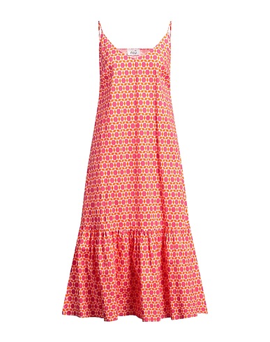 NIŪ Midi dress Fuchsia 97% Cotton, 3% Elastane