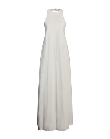 ALPHA STUDIO Vestito lungo Grigio chiaro 98% Cotone, 2% Elastan