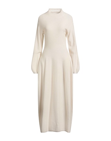 ANTONELLI Langes Kleid Off white 70% Schurwolle, 20% Seide, 10% Kaschmir