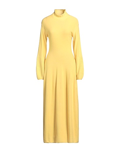 ANTONELLI Knit dress Pastel yellow 70% Virgin Wool, 20% Silk, 10% Cashmere