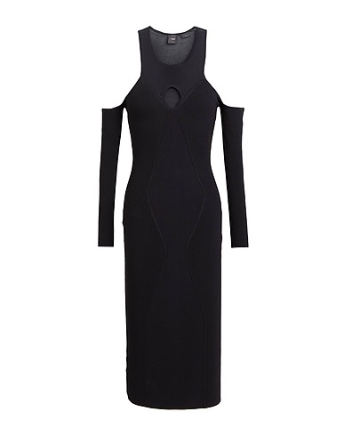 PINKO Midi dress Black 65% Viscose, 33% Polyamide, 2% Elastane