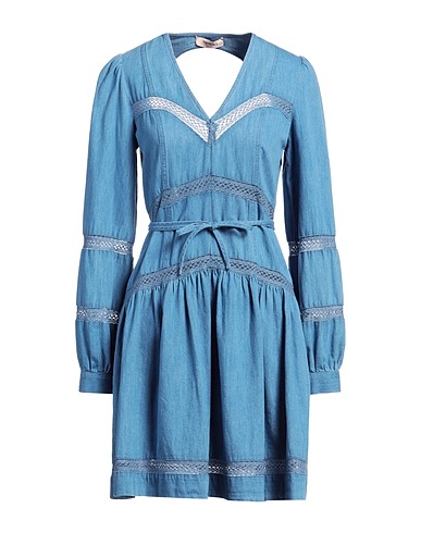 TWINSET Denim dress Blue 100% Cotton, Polyester