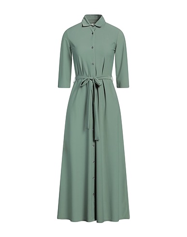 CALIBAN Midi dress Military green 74% Polyamide, 26% Elastane