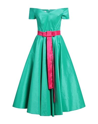 ATELIER LEGORA Midi dress Emerald green 40% Viscose, 35% Nylon, 20% Polyester, 5% Elastane