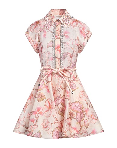ZIMMERMANN Short dress Light pink 52% Linen, 48% Silk