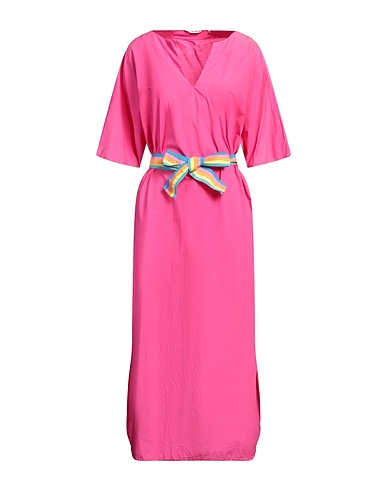 CALIBAN Midi dress Fuchsia 100% Cotton