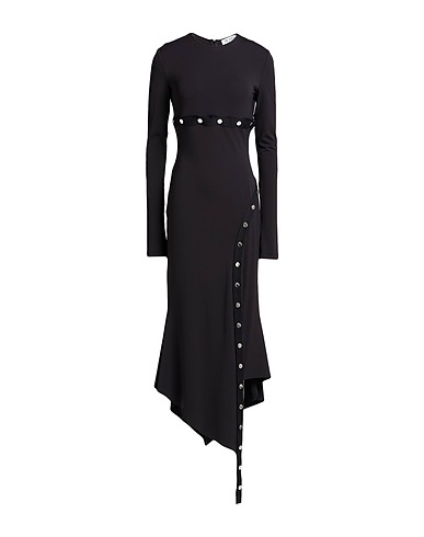 THE ATTICO Μακρύ φόρεμα Μαύρο 75% Ασετάτ, 20% Πολυαμίδη, 5% Άλλες ίνες, Βαμβάκι, Πολυεστέρας