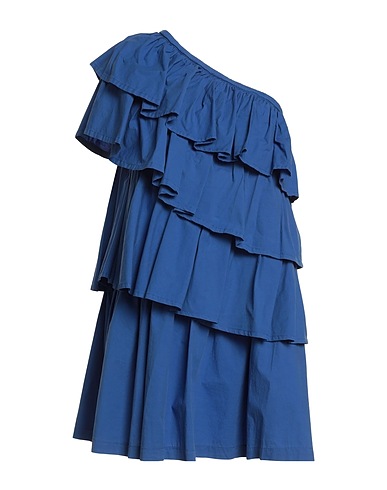 @MADILLY One-shoulder dress Bright blue 100% Cotton