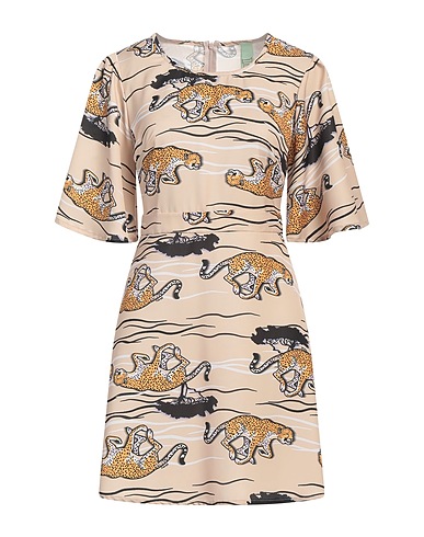 IL THE' DELLE 5 Short dress Beige 100% Polyester