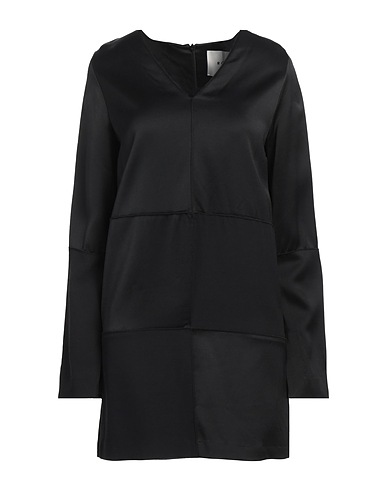 RÓHE Short dress Black 83% Viscose, 17% Virgin Wool