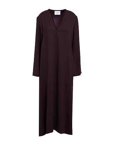 BALLANTYNE Long dress Dark brown 100% Polyester