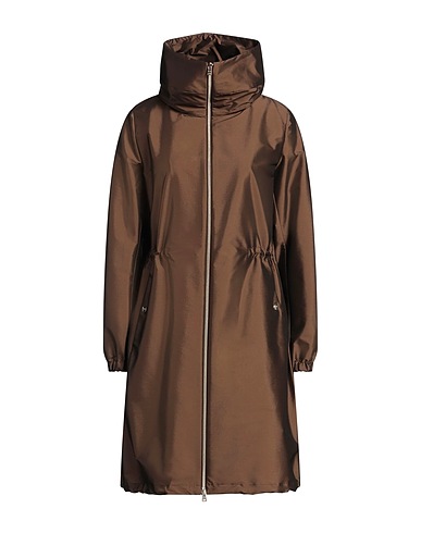 HERNO Full-length jacket Brown 65% Polyester, 29% Polyamide, 6% Elastane