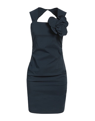 SISTE'S Sheath dress Navy 66% Viscose, 30% Nylon, 4% Elastane