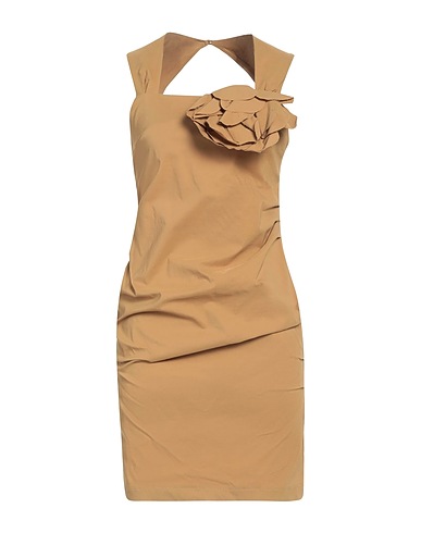 SISTE'S Sheath dress Camel 66% Viscose, 30% Nylon, 4% Elastane