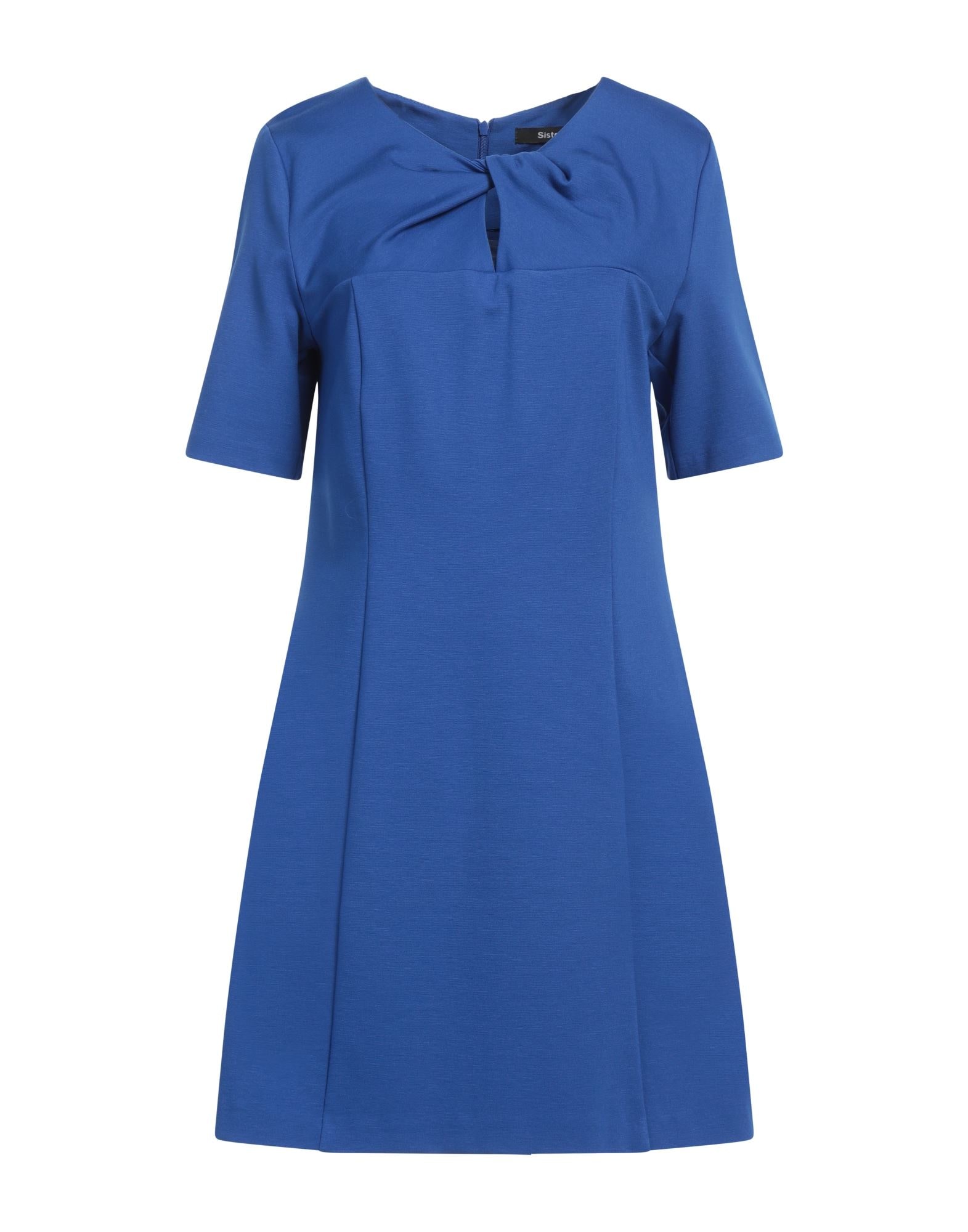 ワンピース EMPORIO ARMANI Woman Dress Blue EW000769AF10010 UB115 Emporio Armani Ruched Boat-Neck Knee-Length Jersey Dress