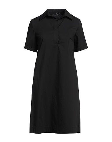 SISTE'S Short dress Black 70% Cotton, 26% Polyamide, 4% Elastane