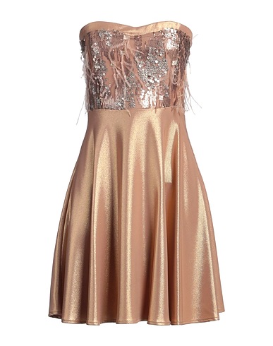 SISTE'S Short dress GOLD CAPSULE Bronze 100% Polyester, Elastane