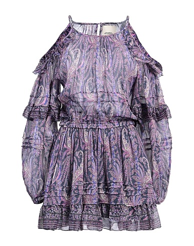 ISABEL MARANT Vestito corto Viola 76% Cotone, 24% Seta