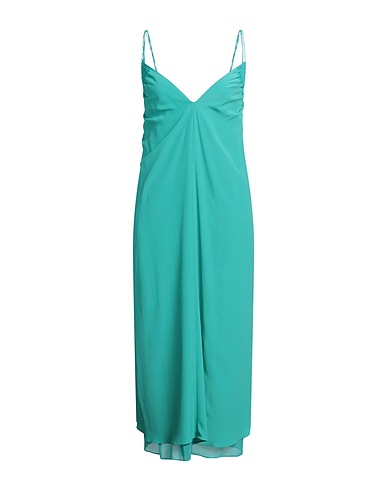 INDRESS Midi dress Turquoise 88% Silk, 12% Elastane