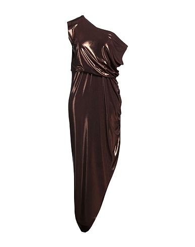NORMA KAMALI Long dress Bronze 95% Polyester, 5% Elastane