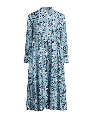 TORY BURCH シュミーズドレス ライトブルー シルク 100%