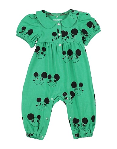 MINI RODINI Baby jumpsuit  Green 95% Cotton, 5% Elastane