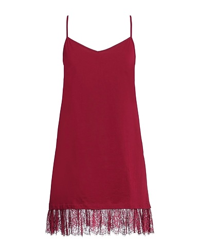 ACTITUDE by TWINSET Short dress Burgundy 100% Cotton, Polyamide