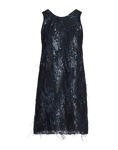 SISTE'S Sequin dress Navy blue 100% Polyester, Elastane