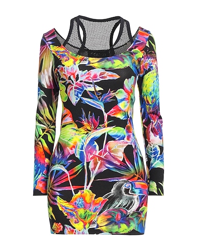 JEREMY SCOTT Sheath dress Black 94% Viscose, 6% Elastane