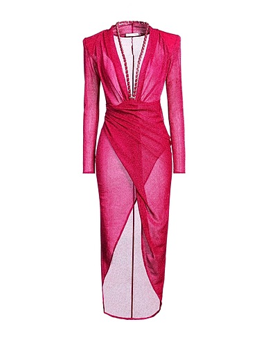 HOUSE OF AMEN Vestito elegante Fucsia 64% Poliammide, 36% Fibra di metallo, Elastan, Alluminio