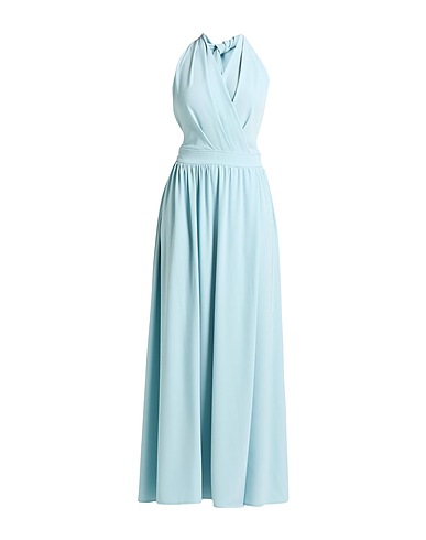 SISTE'S Long dress Sky blue 96% Polyester, 4% Elastane