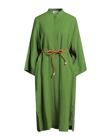 NIŪ Vestito chemisier Verde 100% Lino
